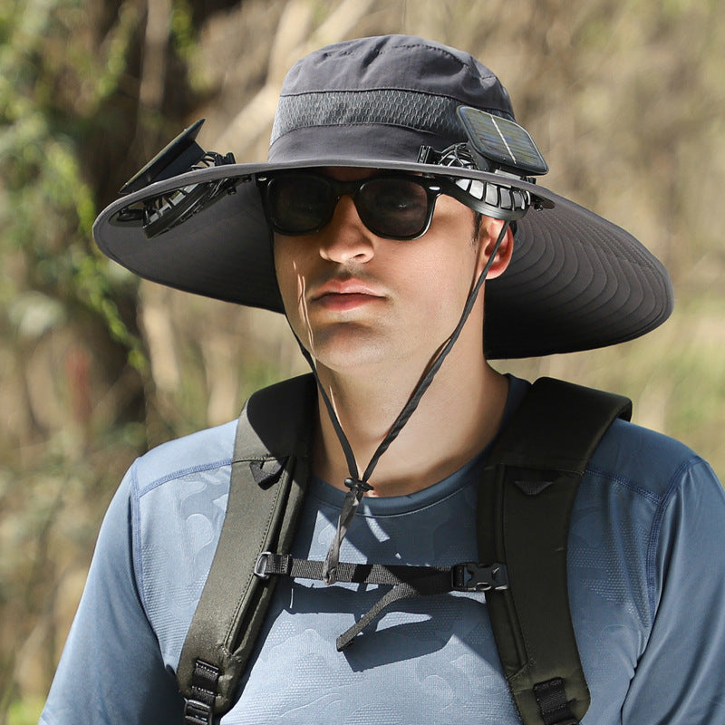 Long Endurance Lithium Battery Fan Solar Charging Wind Sun Protection Hat