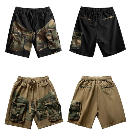 Multi Pocket Camo Cargo Shorts For Men