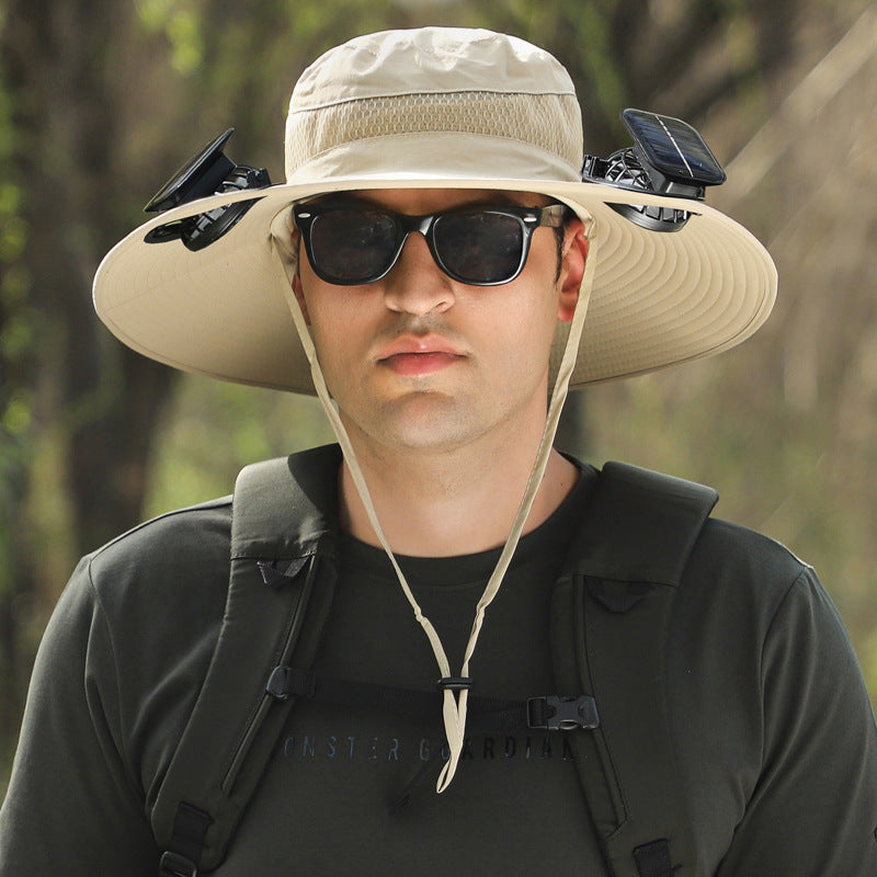 Long Endurance Lithium Battery Fan Solar Charging Wind Sun Protection Hat