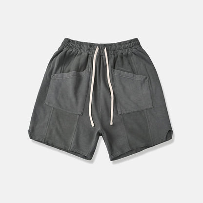 Distressed loose men's shorts