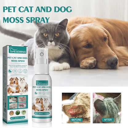 Pet Cat Dog Moss Spray Mite-removal Cleaning Relieve Pet Skin Moss Care Anti-itching Spray