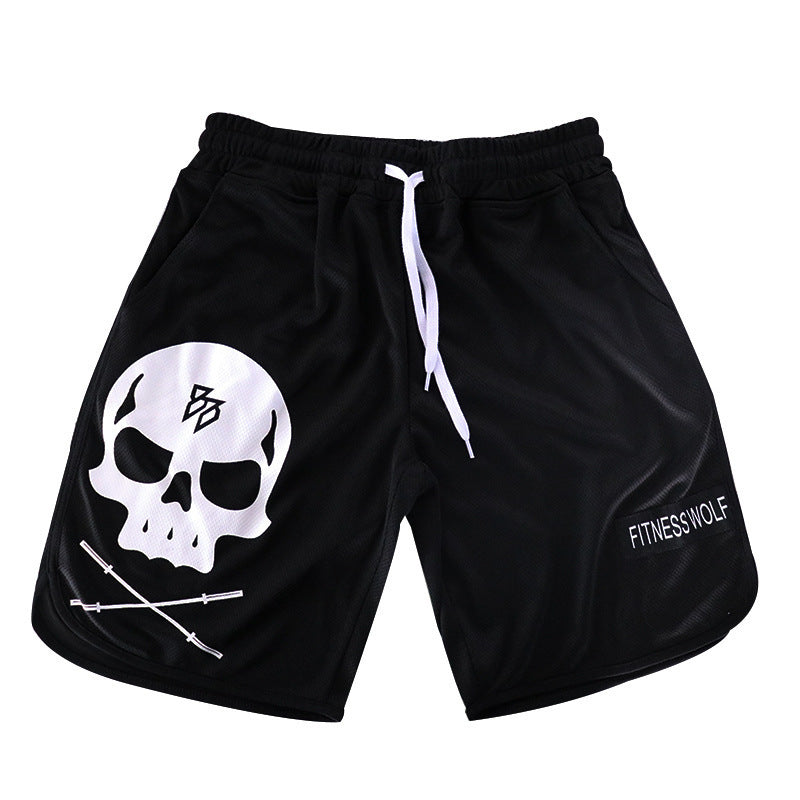 Fitness Brothers Skull Personality Five-point Shorts