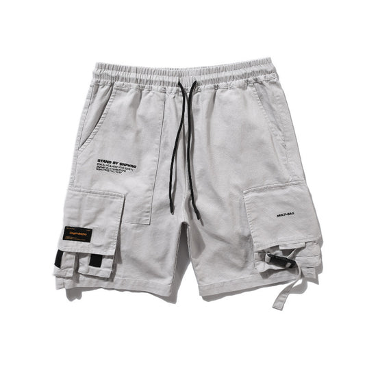 Retro Multi-pocket Loose Straight Cargo Shorts