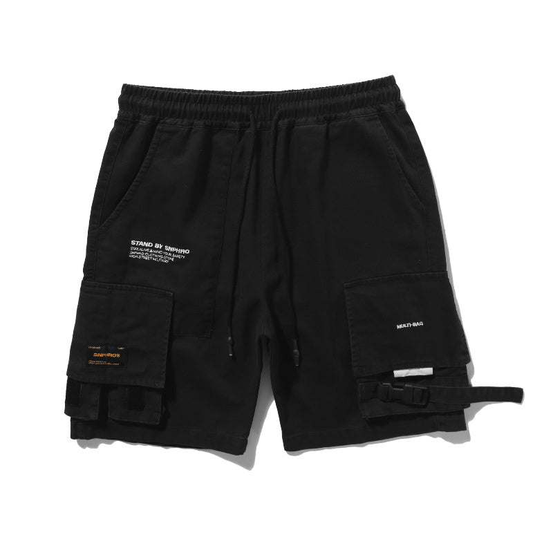 Retro Multi-pocket Loose Straight Cargo Shorts