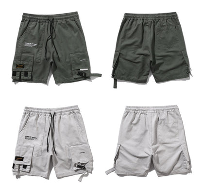 Retro Multi-pocket Loose Straight Cargo Shorts