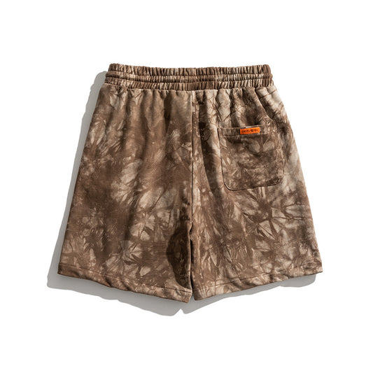 New Summer Hong Kong Style Ins Tie-Dye Shorts Men