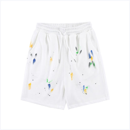 Oil Painting Painted Graffiti Casual Shorts Men And Women Loose Trend Sports Pants Summer Five-Point Pants