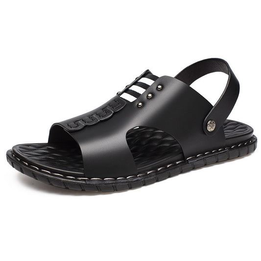 Men's Top Layer Leather Slippers