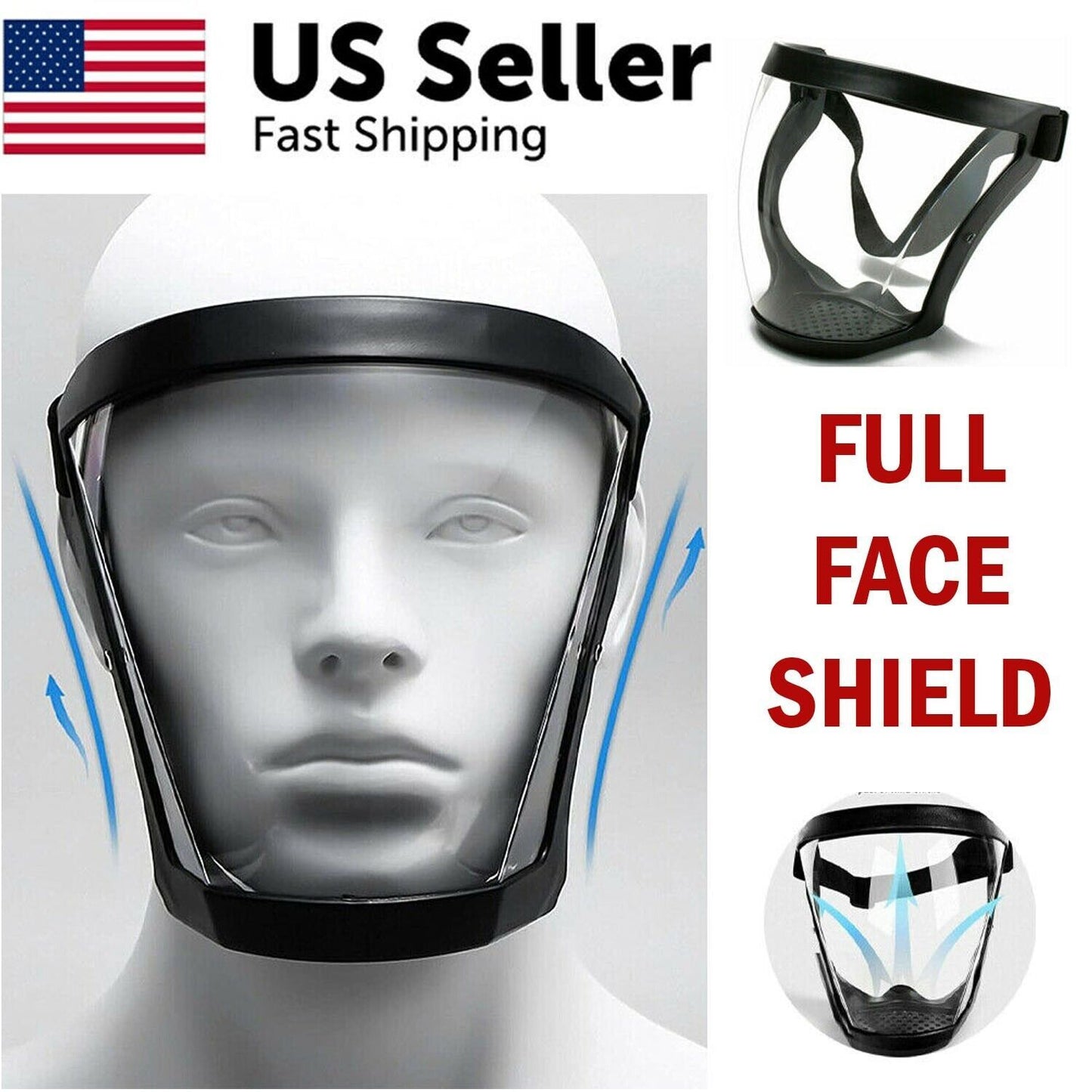 Anti-fog Shield Safety Full Face Super Protective Head Cover Transparent Mask