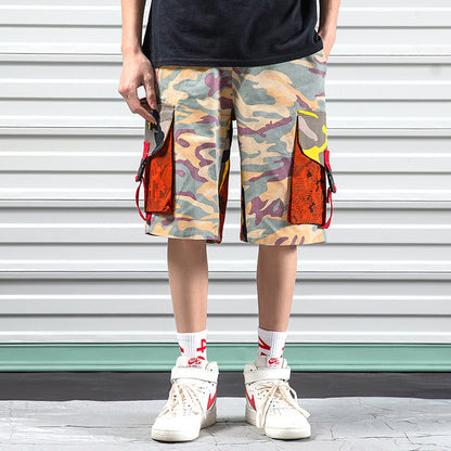 Men's Chinese style cargo shorts