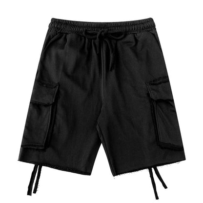 Loose hip-hop track shorts