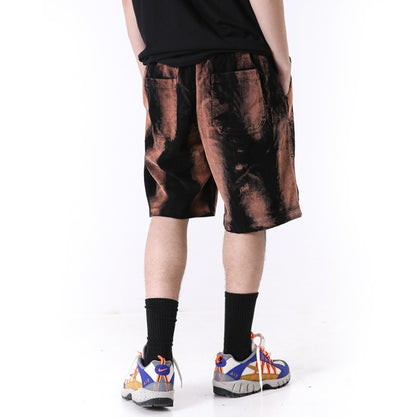 Embroidered shorts men's casual pants