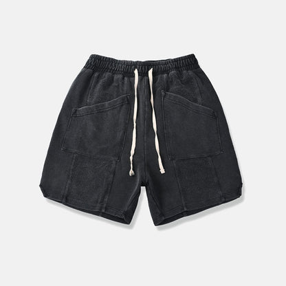 Distressed loose men's shorts