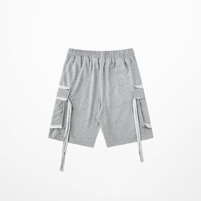 Loose hip-hop track shorts