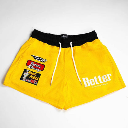 Men's Mesh Embroidered Basketball Shorts