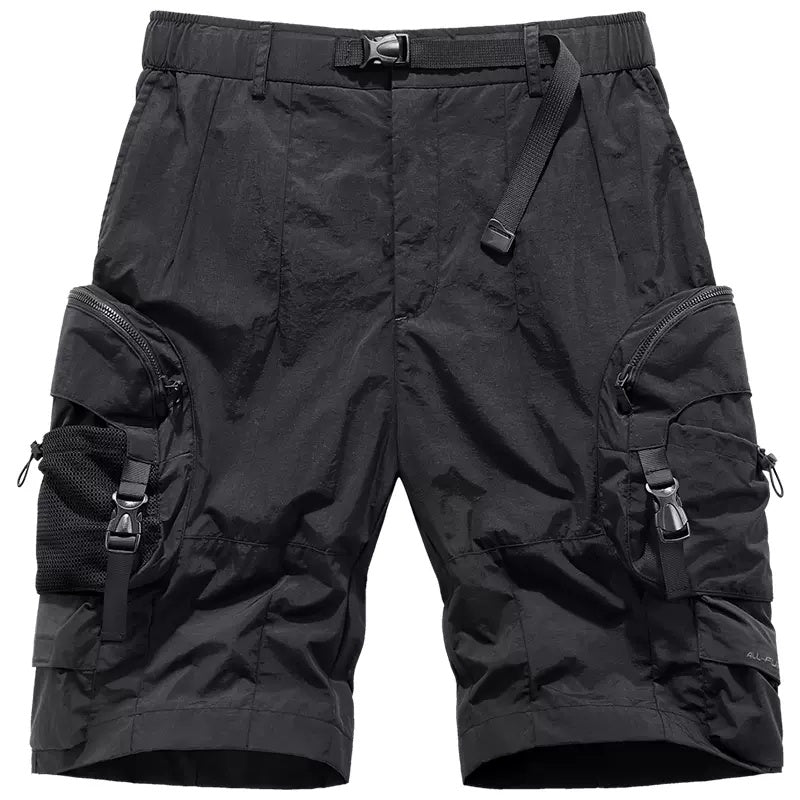 Men's Summer Loose Fitting Sports Quick Drying Casual Black Shorts