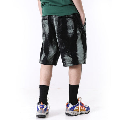 Embroidered shorts men's casual pants