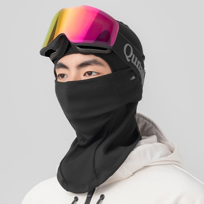 Outdoor Keep Warm And Windproof In Winter Mask Outdoor Fleece Scarf Cold-proof Haze-proof Riding Hat