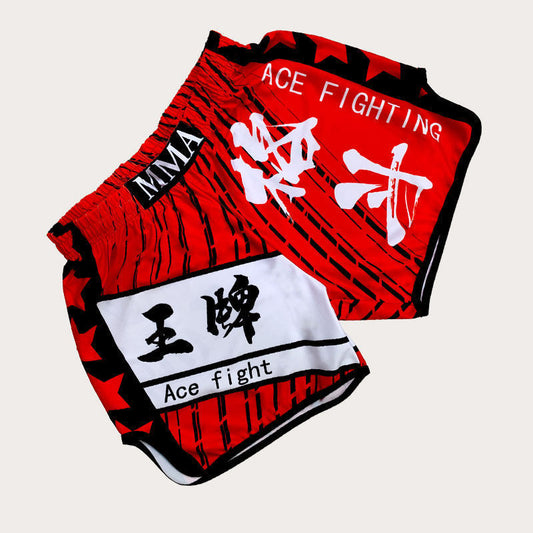 Muay Thai Sanda Shorts Men's Sports Training Pattern 3D Printing