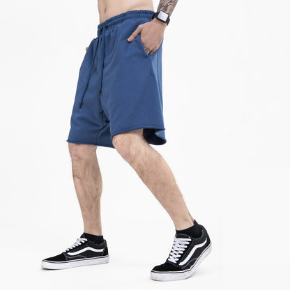 Solid Color Loose Edge Loose Leisure Sports Shorts