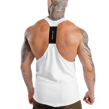 Men's Sports Vest Sleeveless Top Suspenders Fitness Clothes