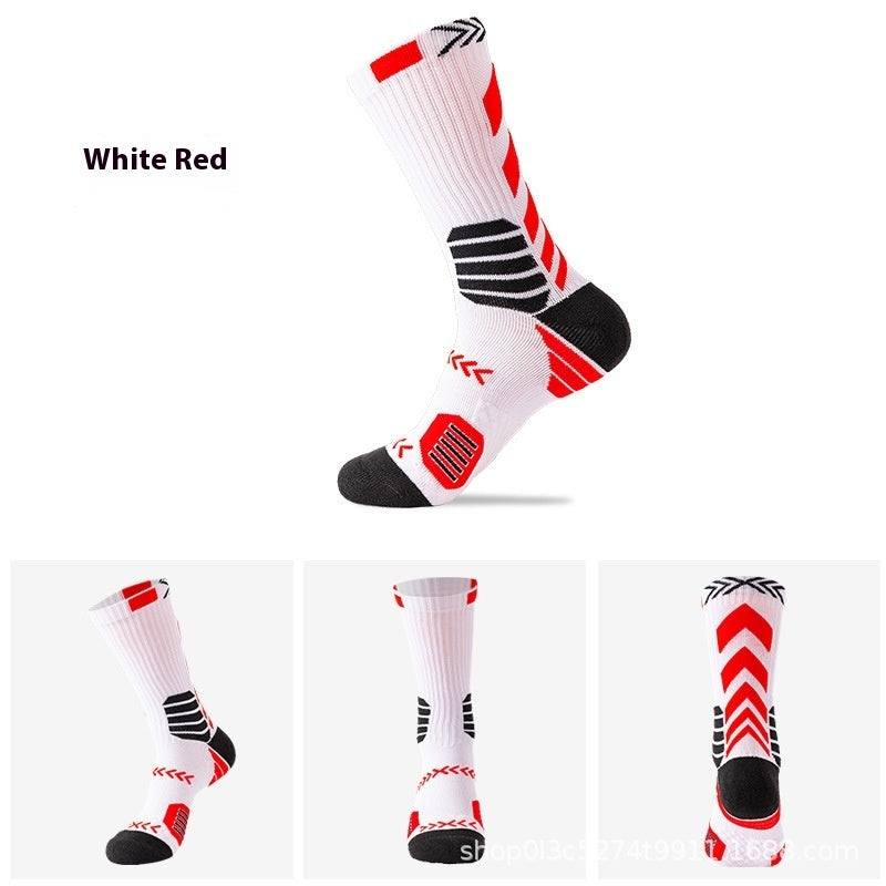 Men's Elite Trendy Contrast Color Long Tube Basketball Socks