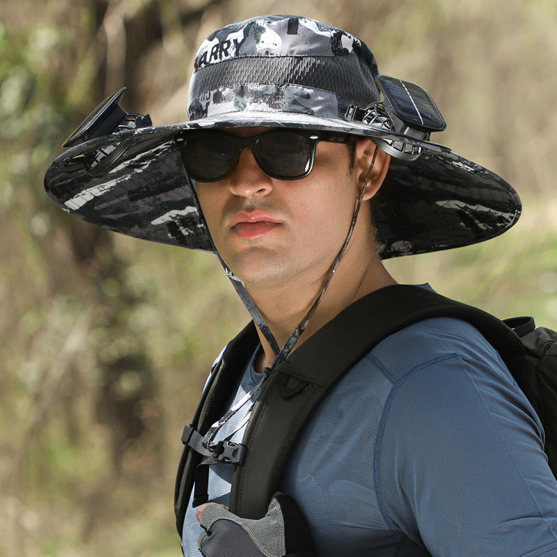 Long Endurance Lithium Battery Fan Solar Charging Wind Sun Protection Hat