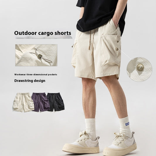 Multi-Pocket Workwear Shorts Men's Loose Outdoor Casual Sports