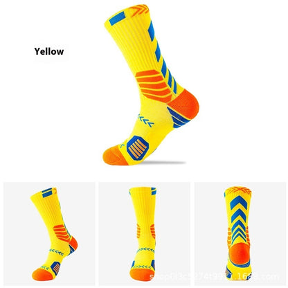 Men's Elite Trendy Contrast Color Long Tube Basketball Socks