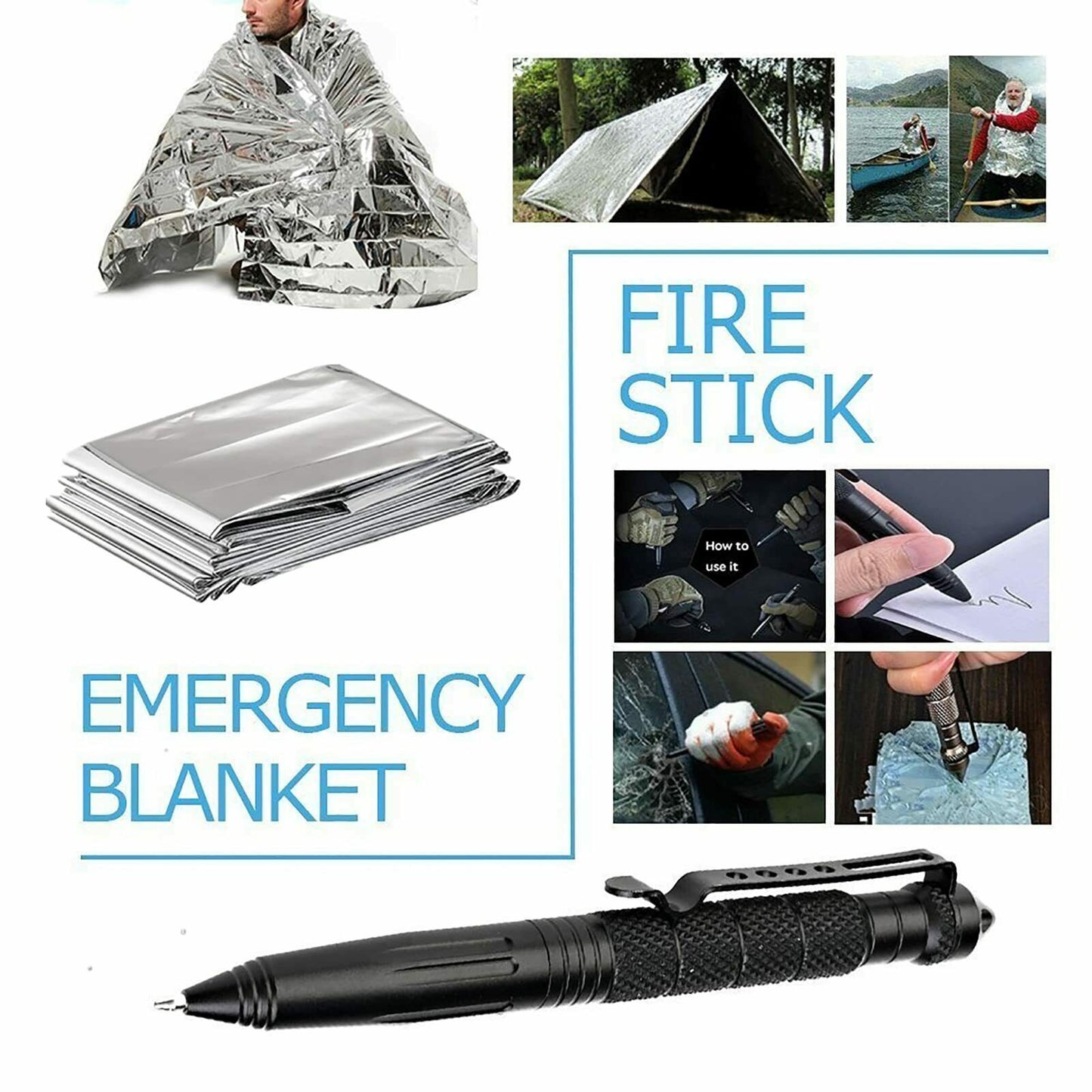 14-in-1 Outdoor Emergency Survival Kit – Tactical Gear Set for Camping, Hiking, and Adventure