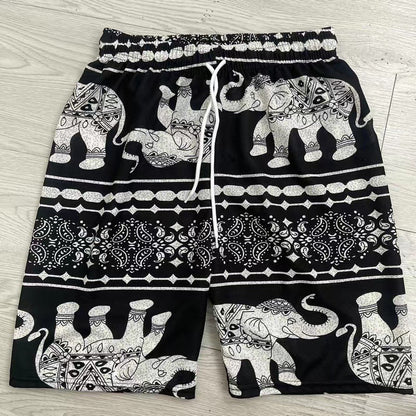 Outdoor Beach Elephant Pants Casual Shorts