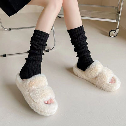 Pure Color All-matching Jk High-top Slim-looking Socks Leg Warmer