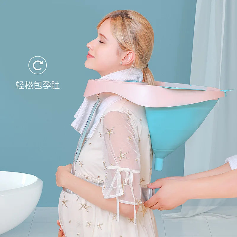 Comfortable Shampoo Tool for Maternity Portable Foldable Sink with Hose Easy Washing Hair