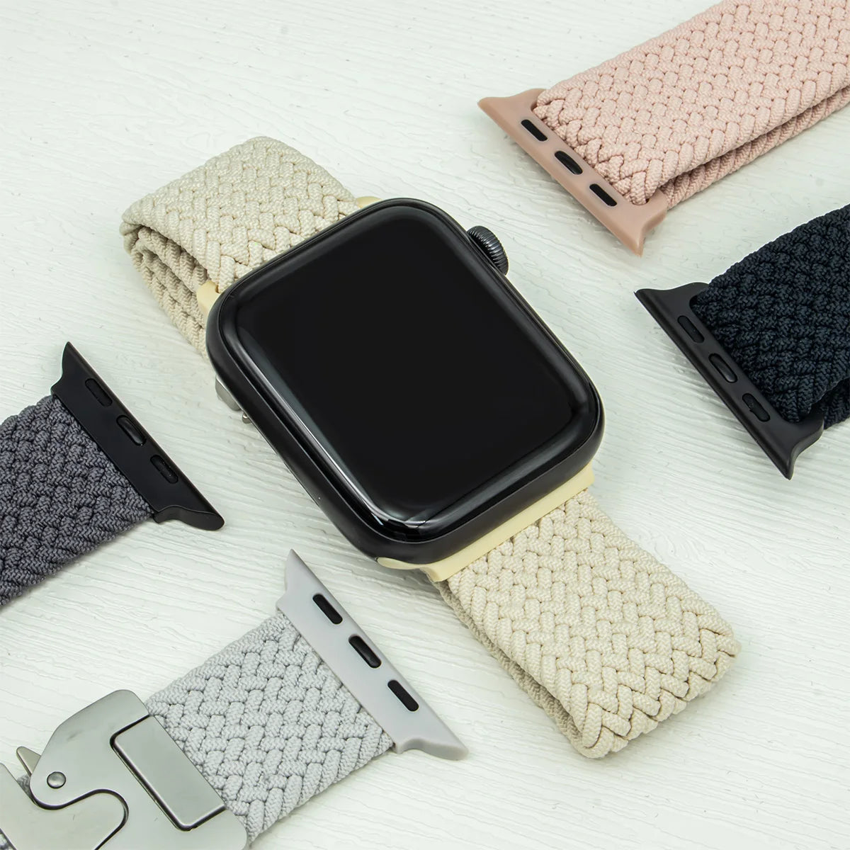 Nylon Solo Loop Strap for Apple Watch Band Ultra 2 49mm 46mm 42mm 45mm 44mm Woven Bracelet for Iwatch Series 10 9 8 7 6 5 SE 4 3