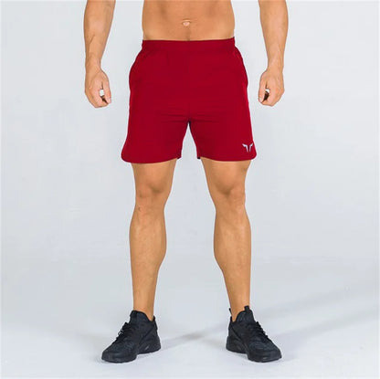 double-deck fitness sports shorts men summer slim quick drying breathable woven Shorts Men's sweatpants training gym clothing