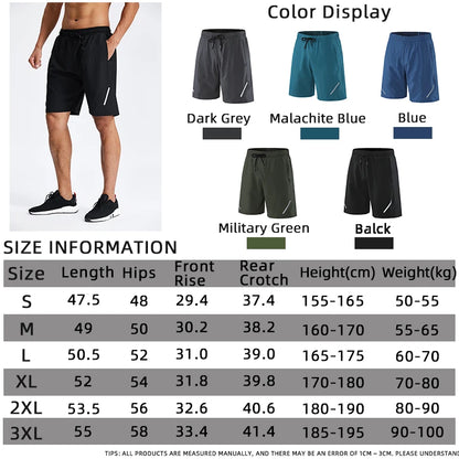 Mens Running Shorts Gym Wear Fitness Workout Shorts Men Sport Short Pants Tennis Basketball Soccer Training Shorts