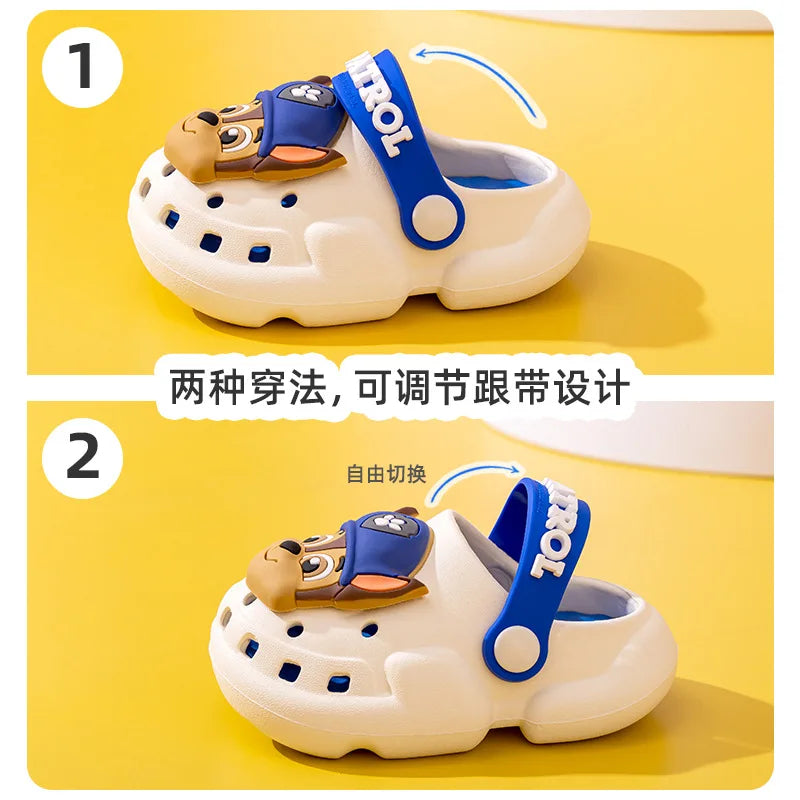 Paw Patrol Summer Garden Shoes Cute Cartoon Boots Kids Boy Girls EVA Soft Soled Home Slippers Anti Slip Toe Slippers Kid Gift