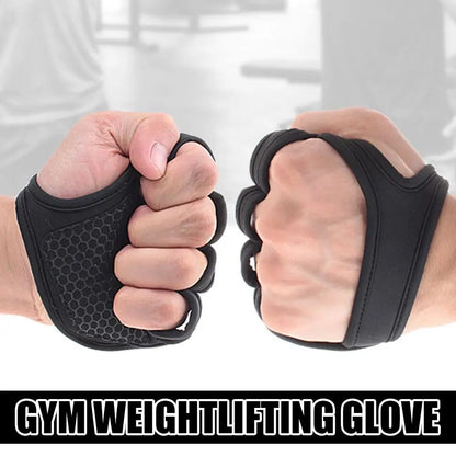 Gym Fitness Heavyweight Training Weightlifting Gloves Men Women Wristbands Non-Slip Half Finger Body Building Workout Gloves