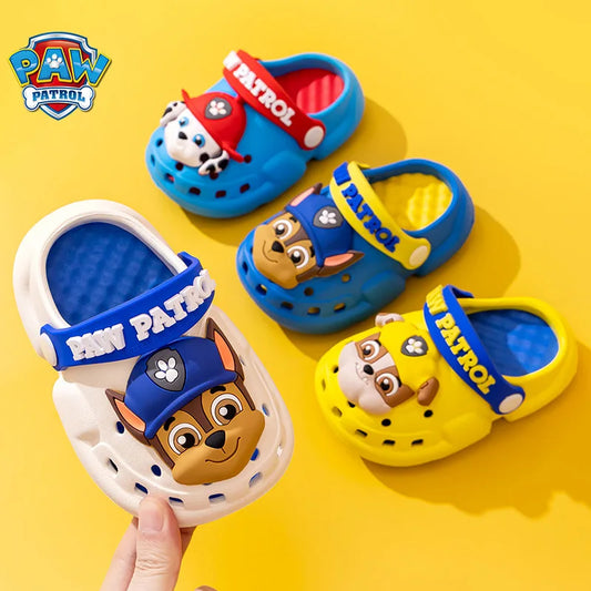 Paw Patrol Summer Garden Shoes Cute Cartoon Boots Kids Boy Girls EVA Soft Soled Home Slippers Anti Slip Toe Slippers Kid Gift