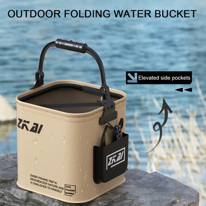 8L/13L With Cover Multifunctional Foldable Fish Bucket Wear-Resistant Hand Carry Bucket For Outdoor Sea Fishing Bag Tackle Bag