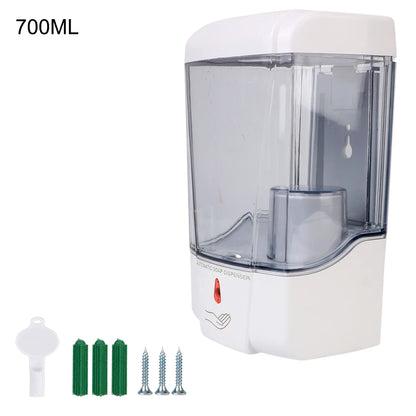 700ml for Kitchen Bathroom Touch-free Lotion Pump Touchless Liquid Wall-Mount Automatic IR Sensor Soap Dispenser