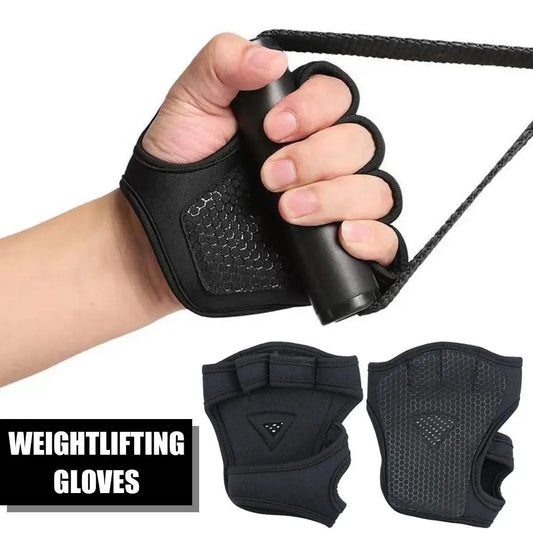 Gym Fitness Heavyweight Training Weightlifting Gloves Men Women Wristbands Non-Slip Half Finger Body Building Workout Gloves