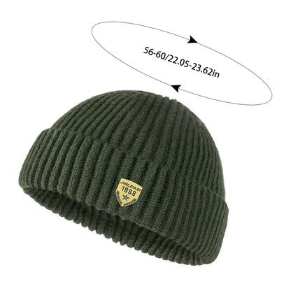 Hip Hop Beanie Wool Knitted Hat Men Skullcap Women Winter Warm Brimless Baggy Melon Cap Cuff Docker Fisher Beanies Hats