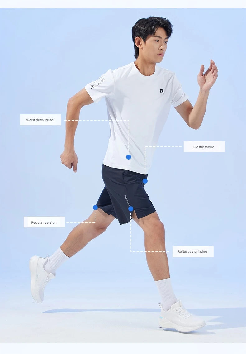 KELME Woven Sports Shorts Men's Summer Quick Dry Training Running Fitness Split Five Pants