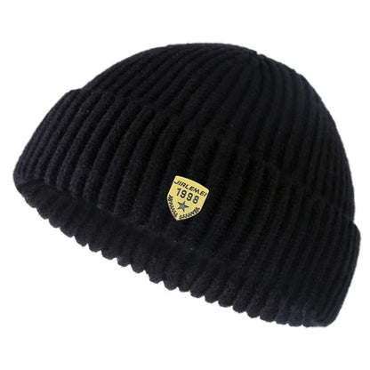 Hip Hop Beanie Wool Knitted Hat Men Skullcap Women Winter Warm Brimless Baggy Melon Cap Cuff Docker Fisher Beanies Hats