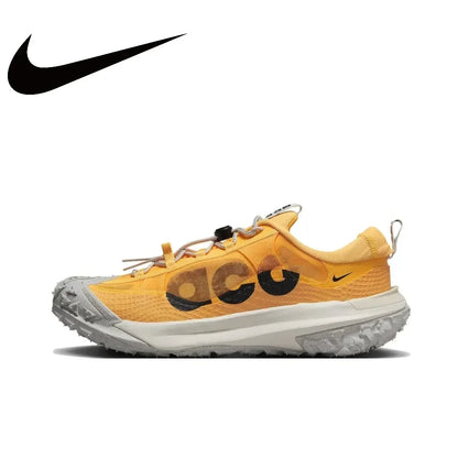 Nike ACG Mountain Fly 2 LOW Men's and Women's Outdoor Functional Shoes Anti-slip Wear-resistant Breathable Trail Shoes Yellow