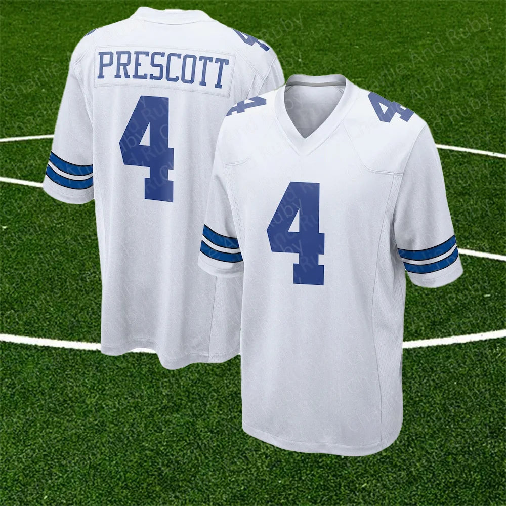 Jersey No.4/21/26 Dak Prescott Ezekiel Elliott Daron Bland Dallas Cowboys Jersey Trend Fashion Retro Art Clothing Top