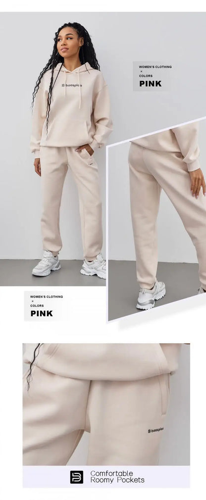 Baasploa New Women Long Pants Autumn Casual Pocket Drawstring Loose Trousers Female Fashion Solid Color Pocket Jogging Sweatpant