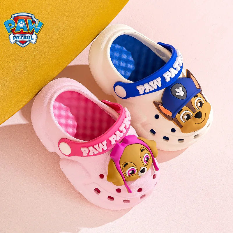 Paw Patrol Summer Garden Shoes Cute Cartoon Boots Kids Boy Girls EVA Soft Soled Home Slippers Anti Slip Toe Slippers Kid Gift