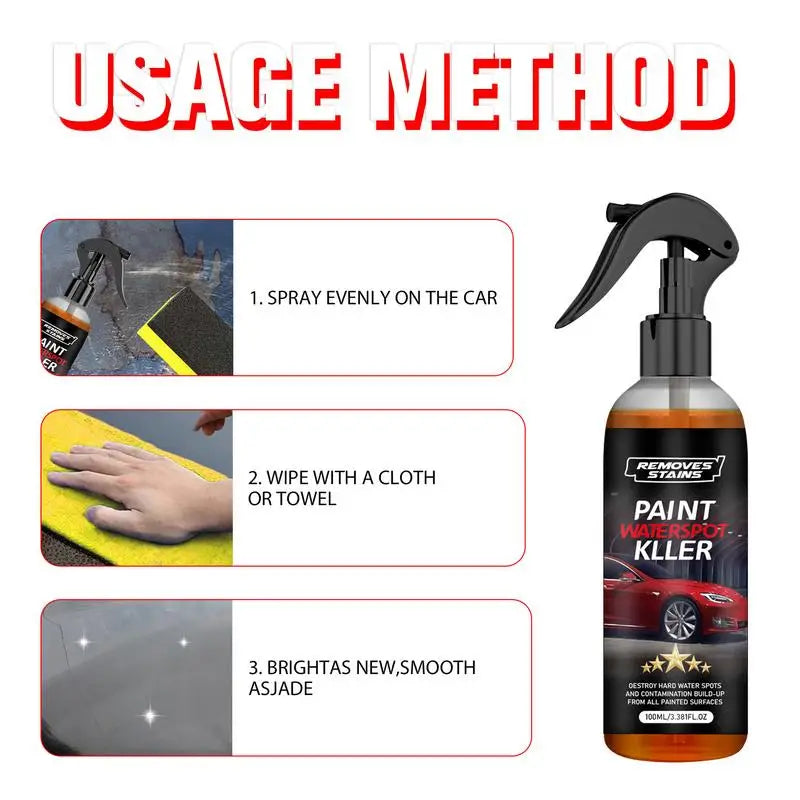 Car Spray Wax 100ml Automotive Clear Coat Car Coating Spray Car Polish Auto Detailing Supplies Ceramic Coating Spray For Rainy